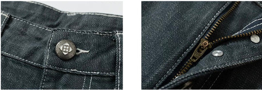 YADcrew Cross Motif Button Paneled Denim Shorts | Face 3 Face