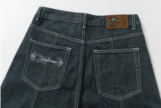 YADcrew Cross Motif Button Paneled Denim Shorts | Face 3 Face