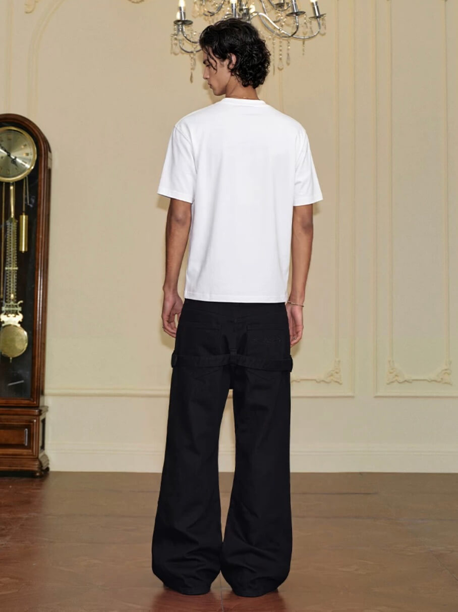 YADcrew Double Floral Buckle Belted Flared Pants | Face 3 Face