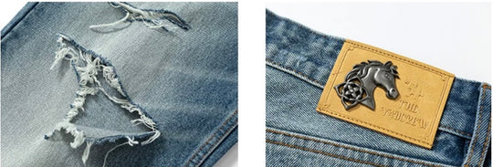 YADcrew Vintage Whiskered Washed Distressed Jeans | Face 3 Face