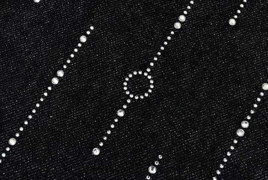 YADcrew Galaxy All Over Rhinestone Denim Shorts | Face 3 Face
