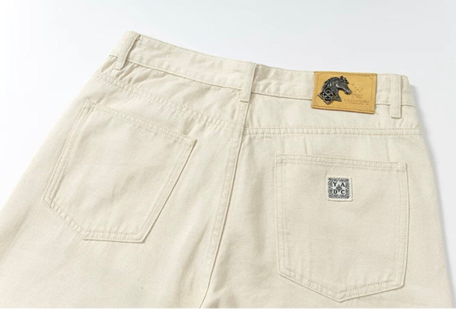 YADcrew Fold Over Button Flap Pocket Washed Jeans | Face 3 Face