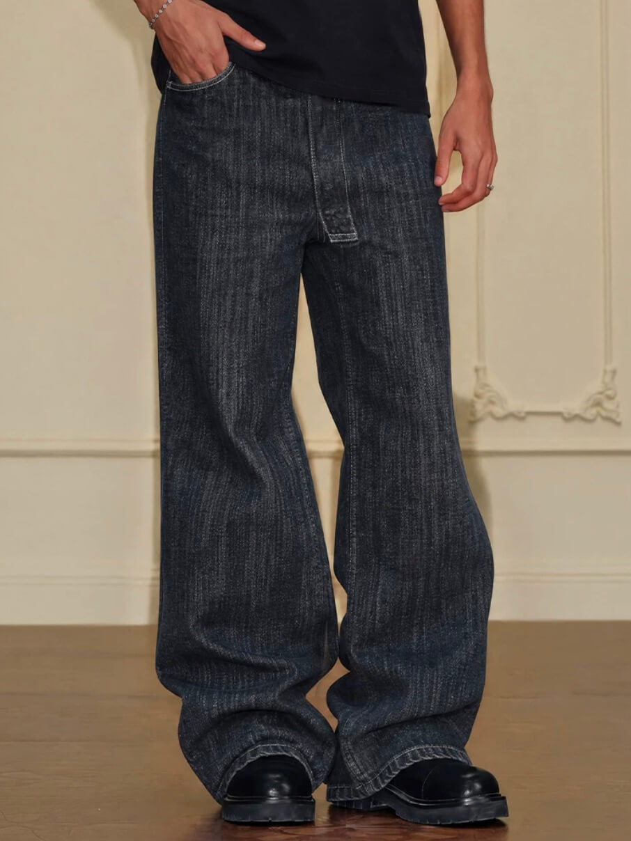 YADcrew Slub Denim Baggy Jeans | Face 3 Face