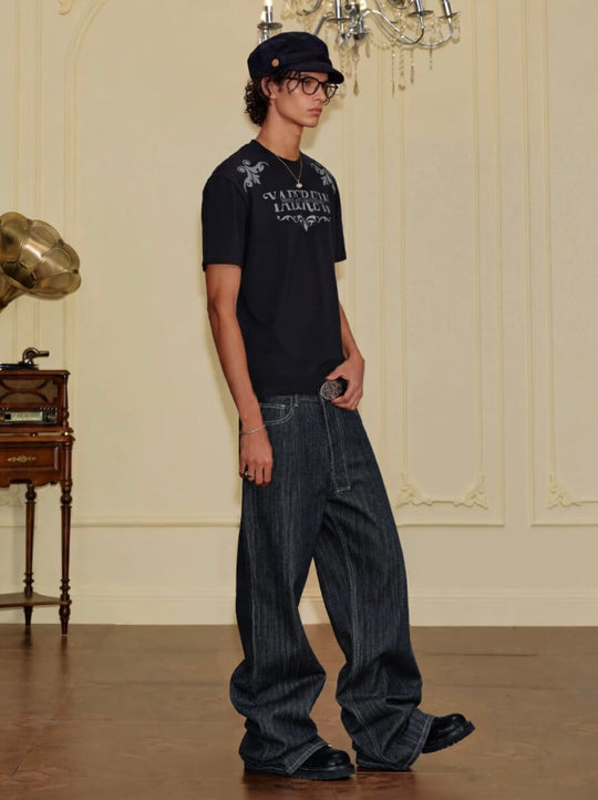 YADcrew Slub Denim Baggy Jeans | Face 3 Face