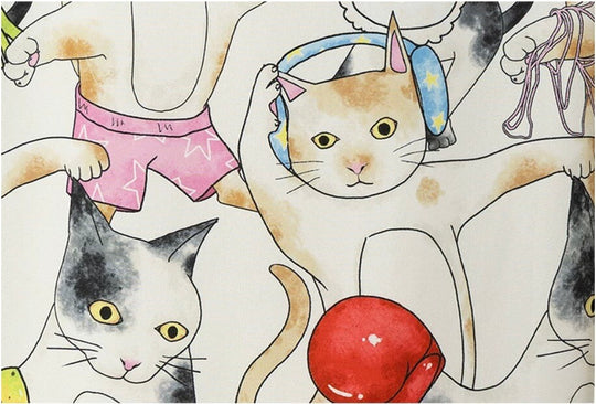 YADcrew All Over Cat Print Short Sleeve Shirt | Face 3 Face