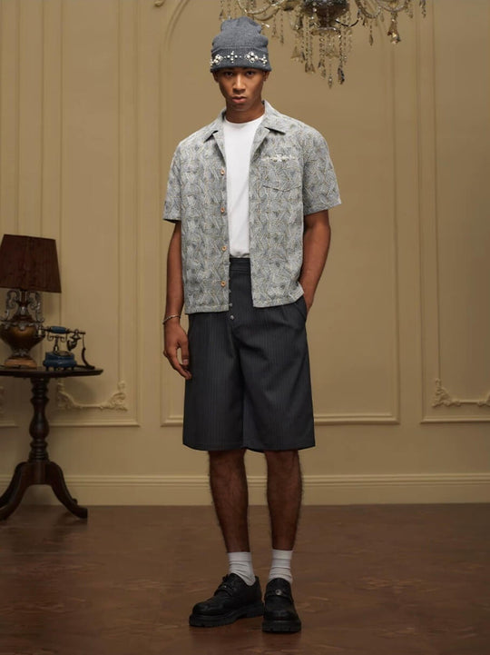 YADcrew 3D Stitch Plaid Short Sleeve Shirt | Face 3 Face