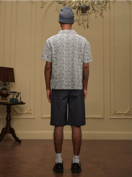 YADcrew 3D Stitch Plaid Short Sleeve Shirt | Face 3 Face