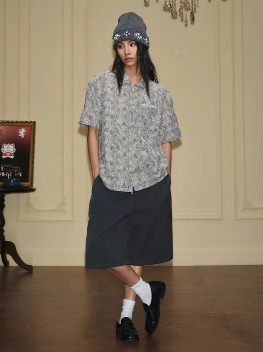 YADcrew 3D Stitch Plaid Short Sleeve Shirt | Face 3 Face
