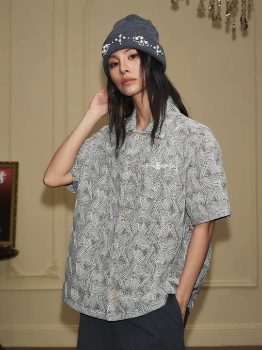 YADcrew 3D Stitch Plaid Short Sleeve Shirt | Face 3 Face