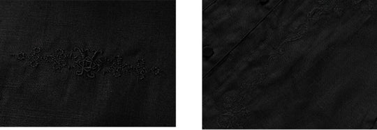 YADcrew Linen Blend Embroidered Short Sleeve Shirt | Face 3 Face