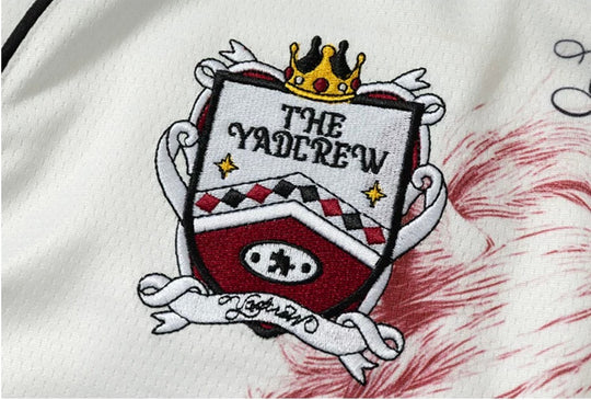 YADcrew Rhinestone Embroidered Patch Horse Print Mesh Polo Jersey | Face 3 Face