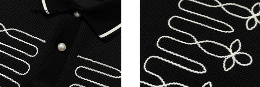 YADcrew Braid Embroidered Waffle Polo Shirt | Face 3 Face