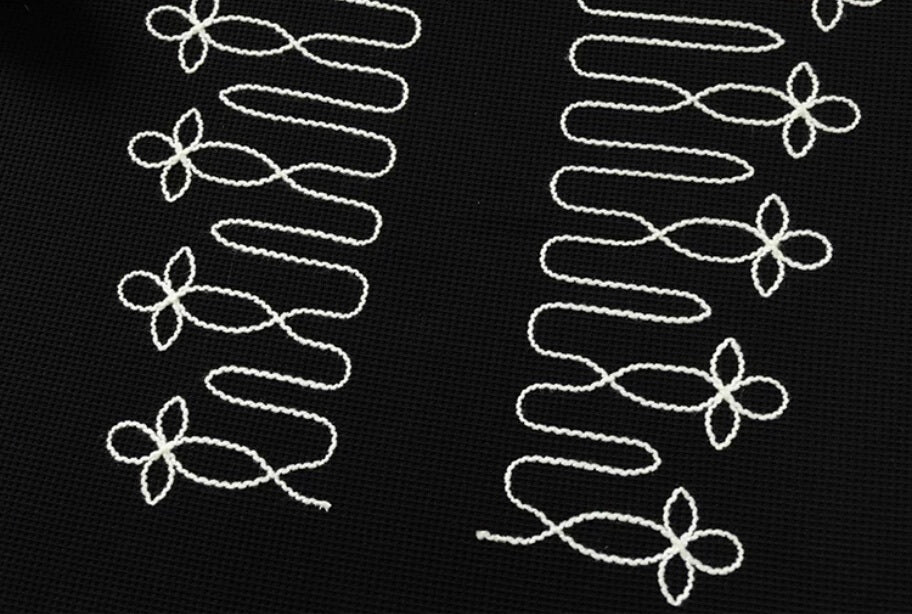 YADcrew Braid Embroidered Waffle Polo Shirt | Face 3 Face