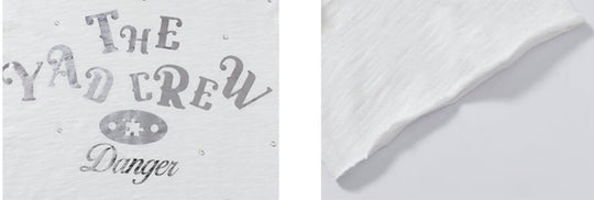 YADcrew Silver Logo Print All Over Rhinestone Tee | Face 3 Face