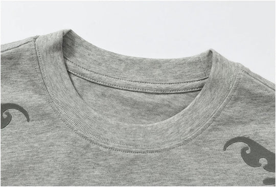 YADcrew Baroque Raised Logo Print Tee | Face 3 Face
