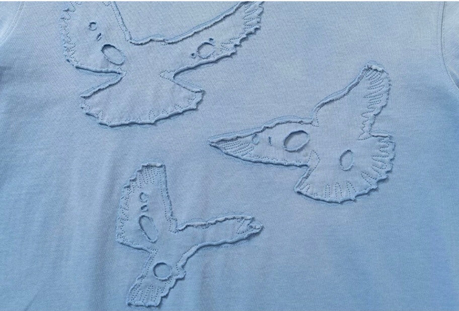 YADcrew Peace Dove Patch Distressed Washed Tee | Face 3 Face