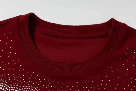 YADcrew Rhinestone Studded Rope Logo Embroidered Tee | Face 3 Face