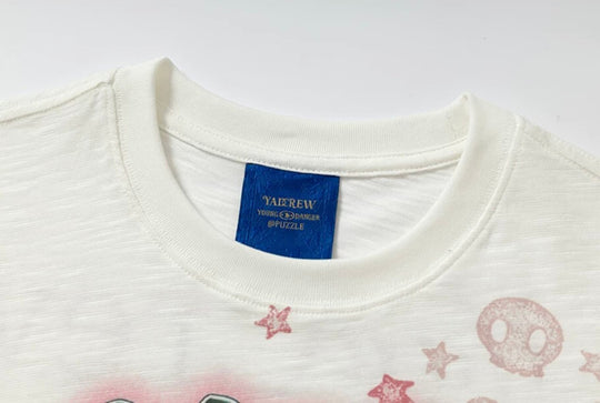 YADcrew Berry Bone Sweetheart Print Pearl and Rhinestone Tee | Face 3 Face