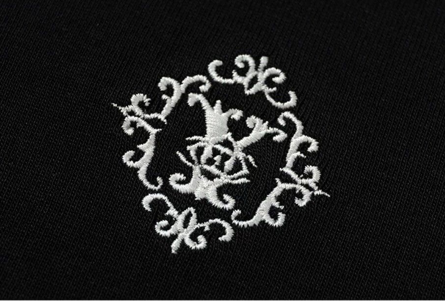 YADcrew Baroque Small Logo Embroidered Tee | Face 3 Face