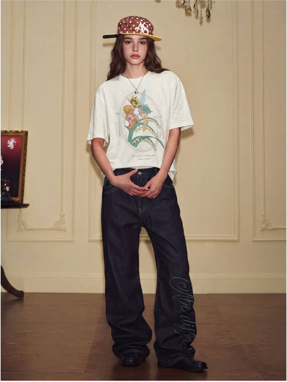 YADcrew Puppy and Fairy Print Tee | Face 3 Face