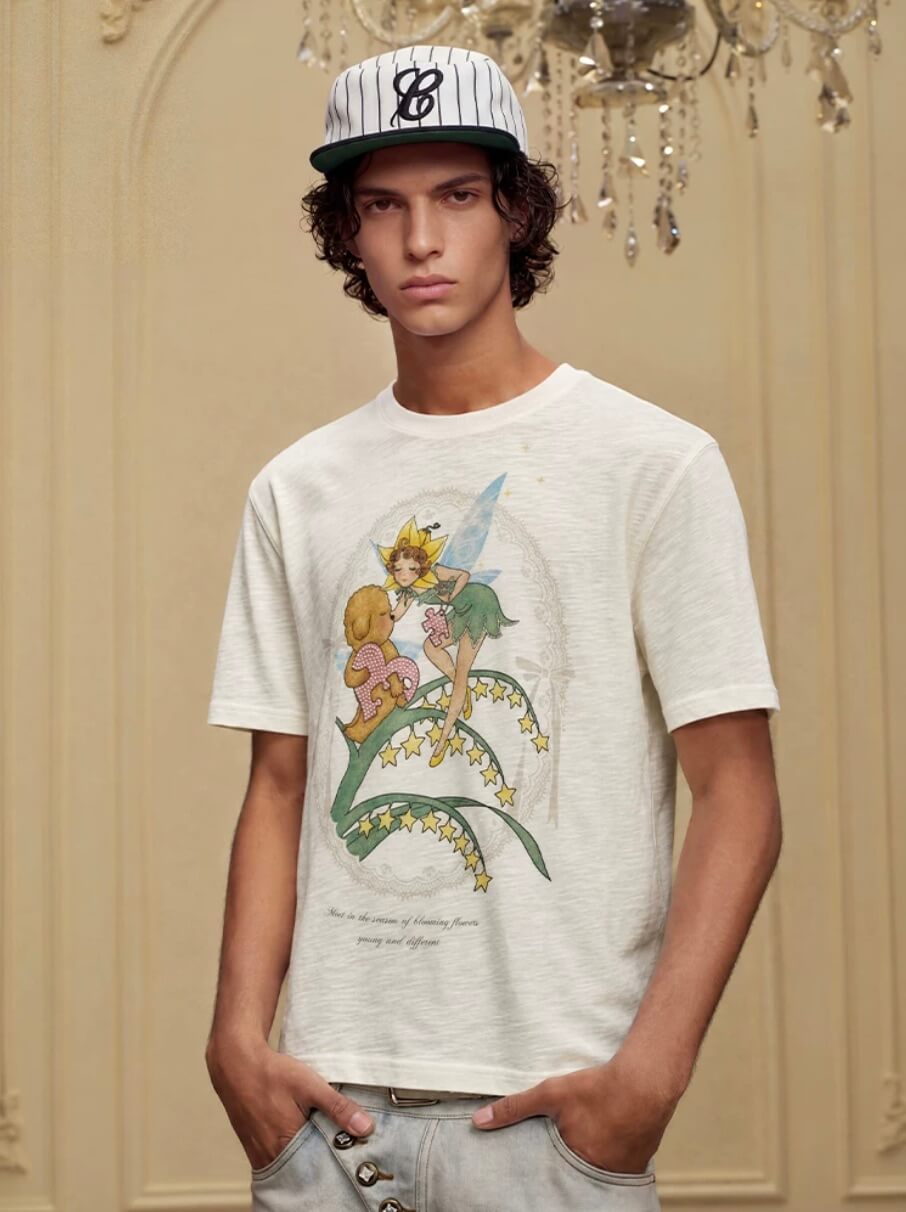 YADcrew Puppy and Fairy Print Tee | Face 3 Face