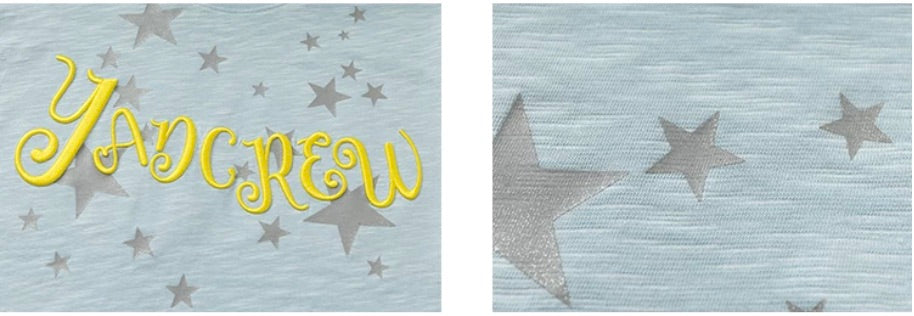YADcrew Star Print 3D Logo Embroidered Tee | Face 3 Face
