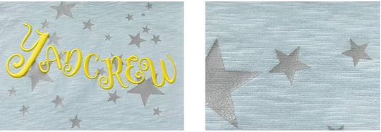 YADcrew Star Print 3D Logo Embroidered Tee | Face 3 Face