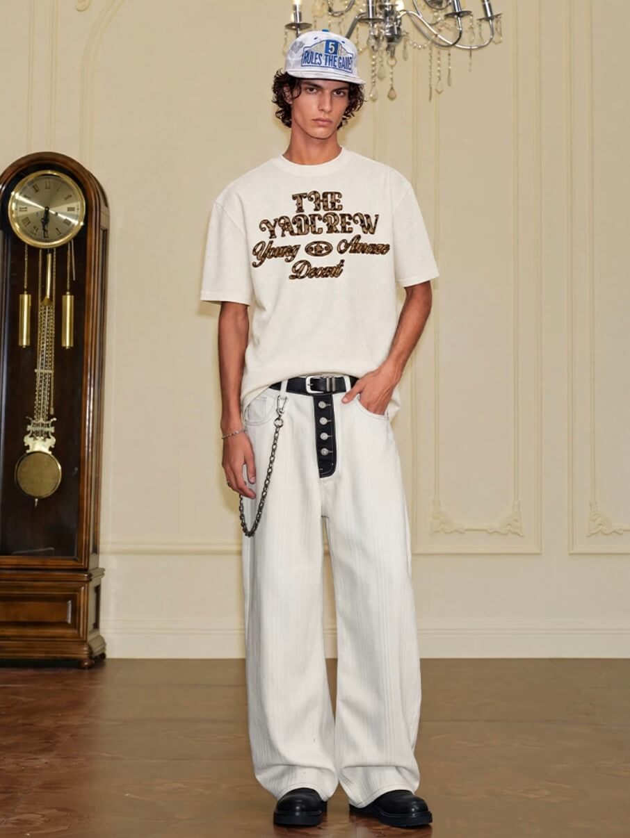 YADcrew Fuzzy Leopard Logo Patch Tee | Face 3 Face