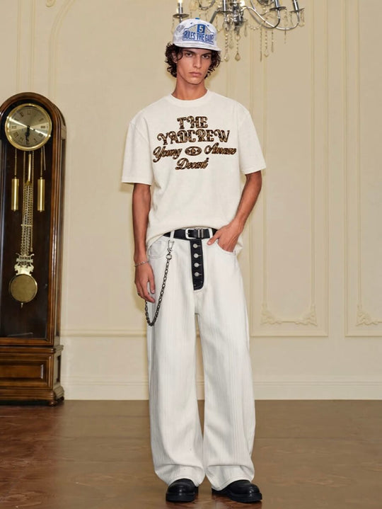 YADcrew Fuzzy Leopard Logo Patch Tee | Face 3 Face