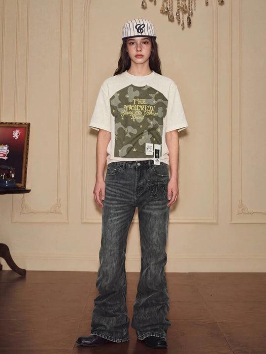 YADcrew Digital Print Camouflage Star Tee | Face 3 Face