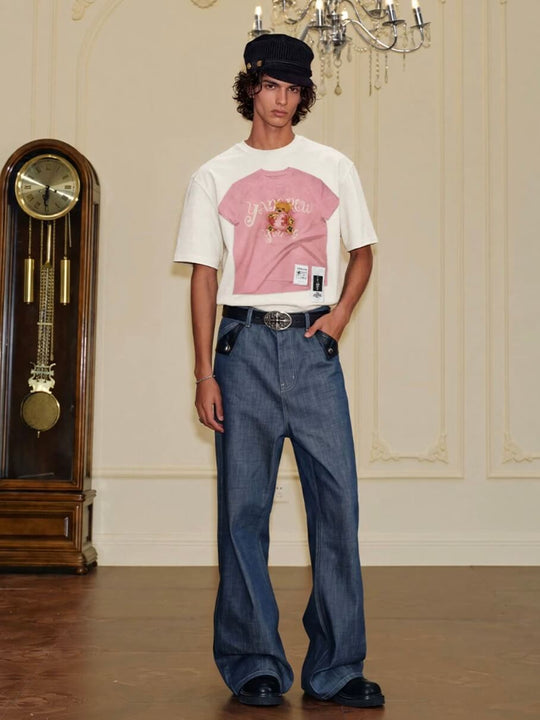 YADcrew Digital Print Cute Bear Rhinestone Tee | Face 3 Face
