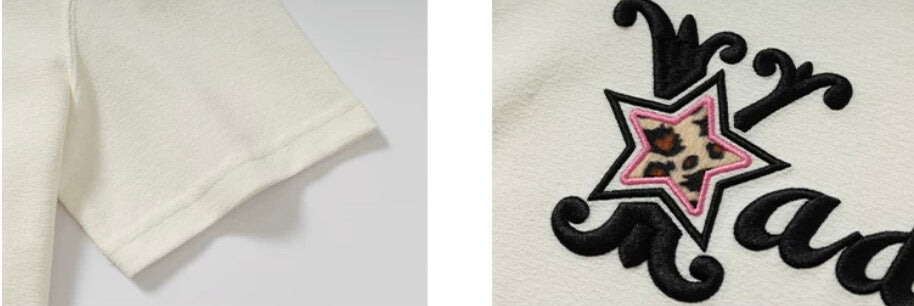 YADcrew Leopard Star 3D Logo Embroidered Tee | Face 3 Face