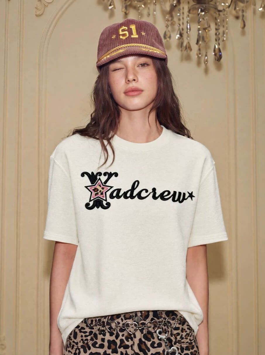 YADcrew Leopard Star 3D Logo Embroidered Tee | Face 3 Face