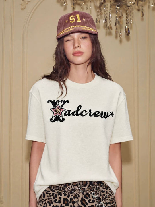 YADcrew Leopard Star 3D Logo Embroidered Tee | Face 3 Face
