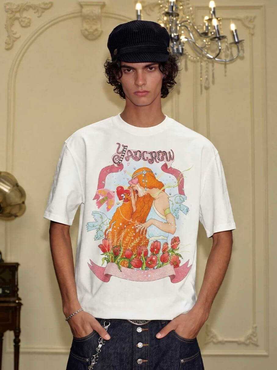 YADcrew Love Bird Print Rhinestone Tee | Face 3 Face
