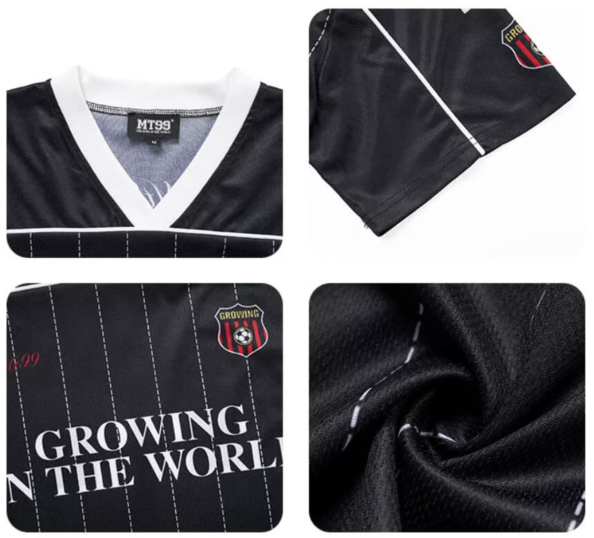 F3F Select Stitch Stripe Mesh V Neck Short Sleeve Soccer Jersey | Face 3 Face