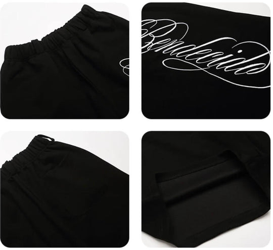 F3F Select Calligraphy Embroidered Baggy Sweat Shorts