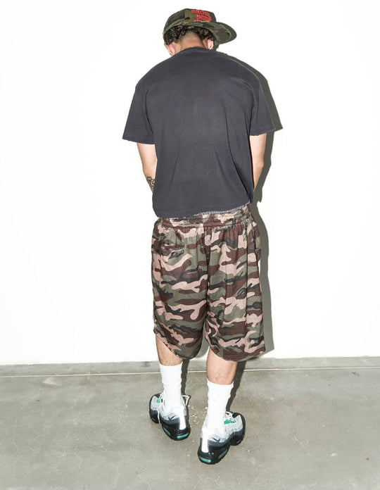 LIBERAFIT Skeleton Patch Embroidered Mesh Shorts | Face 3 Face
