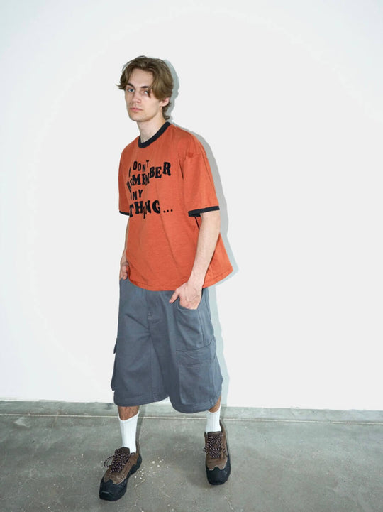 LIBERAFIT Vintage Slogan Print Short Sleeve Ringer Tee | Face 3 Face