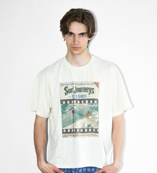 LIBERAFIT Vintage Washed Surfing Print Short Sleeve Tee | Face 3 Face