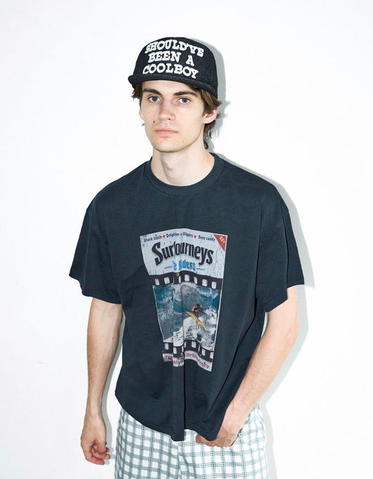 LIBERAFIT Vintage Washed Surfing Print Short Sleeve Tee | Face 3 Face