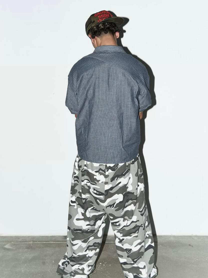 LIBERAFIT Cross Weave Striped Pique Short Sleeve Shirt | Face 3 Face