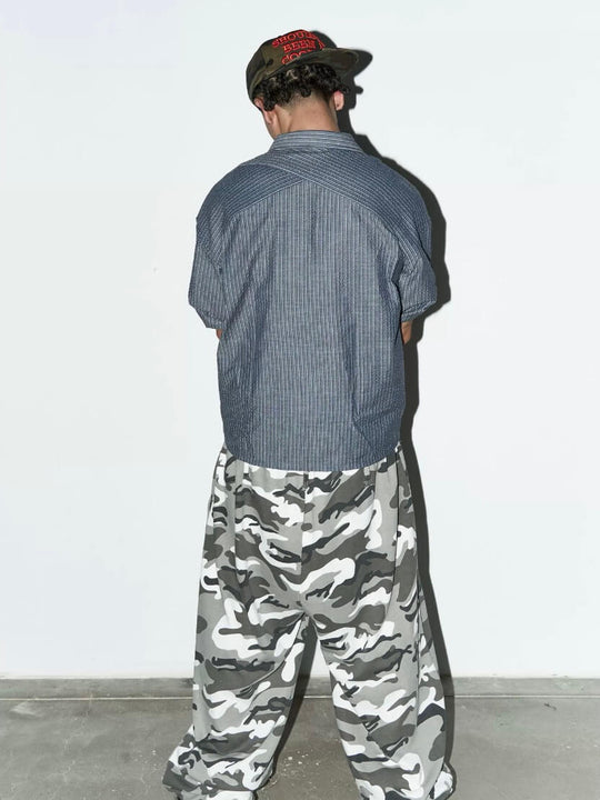 LIBERAFIT Cross Weave Striped Pique Short Sleeve Shirt | Face 3 Face