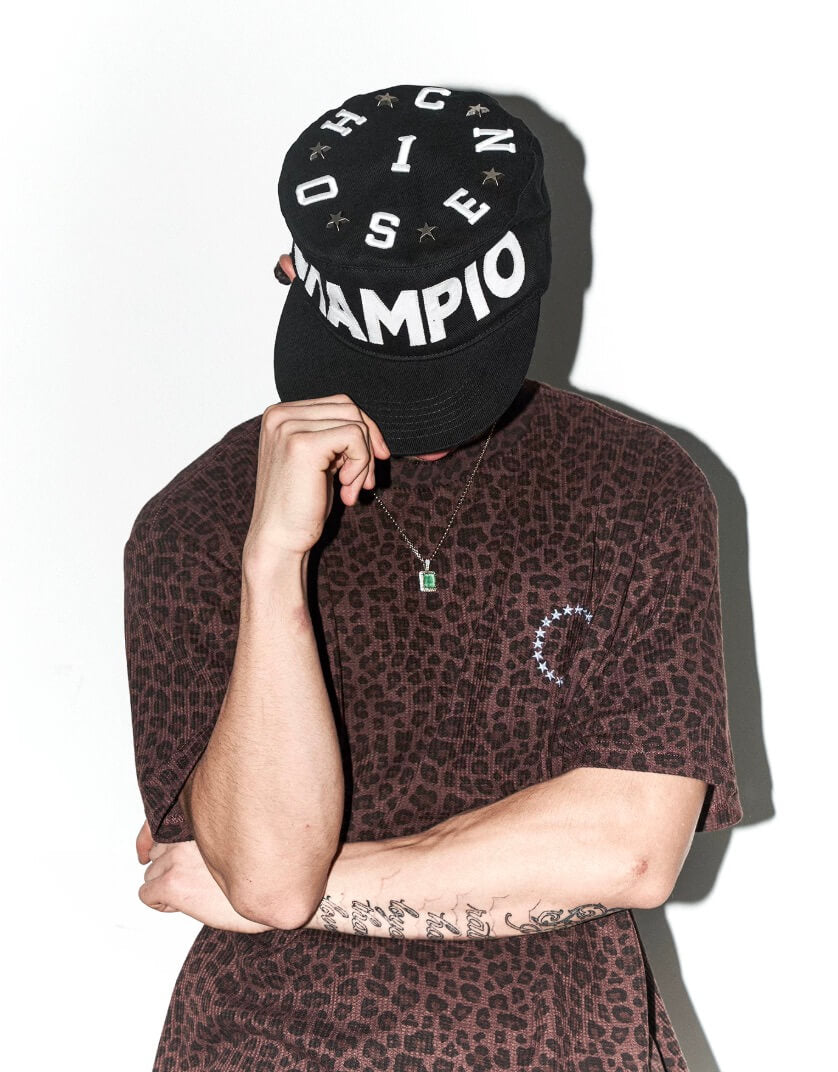 LIBERAFIT Star Studded Patch Embroidered Pillbox Cap | Face 3 Face