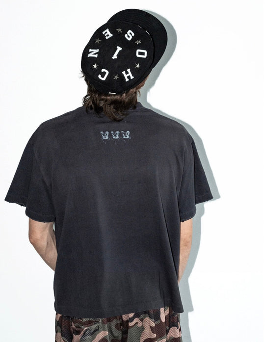 LIBERAFIT Star Studded Patch Embroidered Pillbox Cap | Face 3 Face