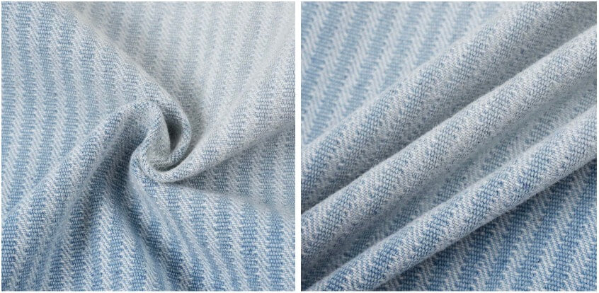 1807 Chain Stitch Embroidered Striped Washed Denim Jacket | Face 3 Face