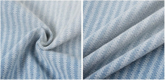 1807 Chain Stitch Embroidered Striped Washed Denim Jacket | Face 3 Face
