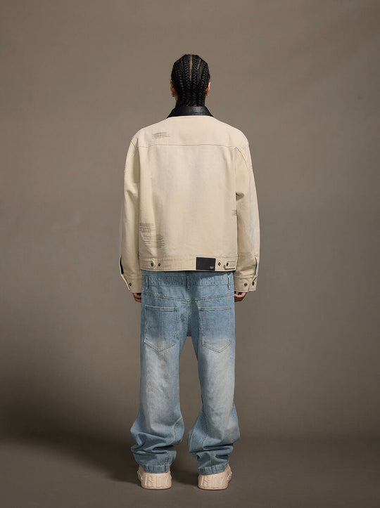 1807 Stitch Embroidered Leather Collar Detroit Jacket | Face 3 Face