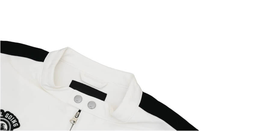 1807 Logo Print and Patch Sports Track Jacket | Face 3 Face