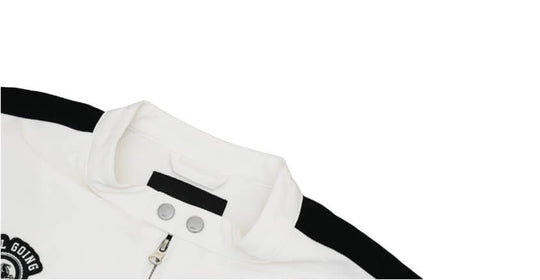 1807 Logo Print and Patch Sports Track Jacket | Face 3 Face